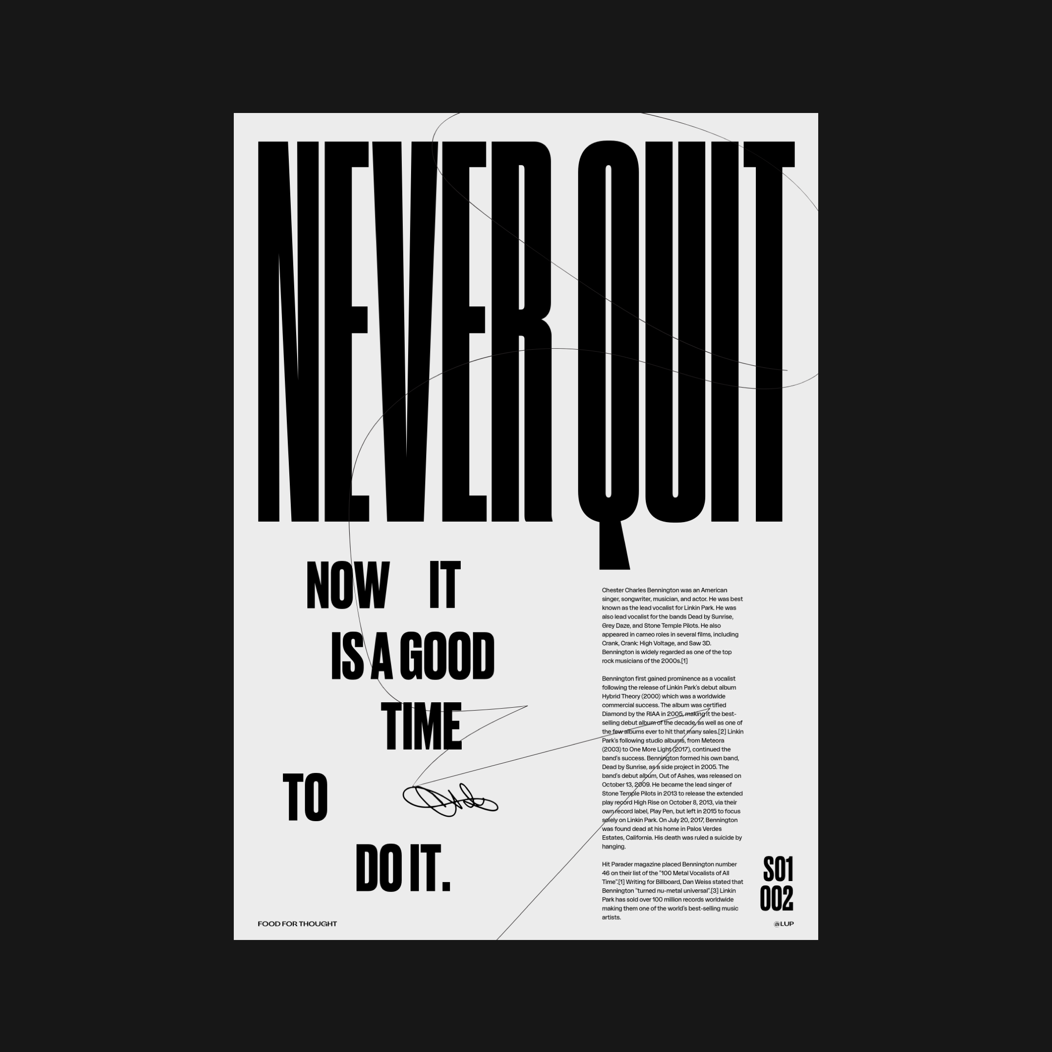 never quit